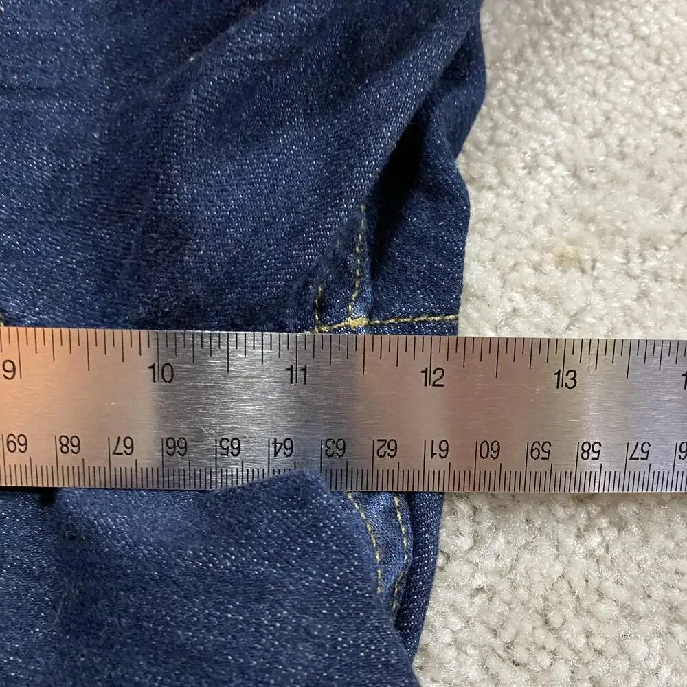 Levis 513 Jeans Mens 36x30 Blue Slim Straight Leg Stretch Denim Dark Wash - Picture 7 of 10